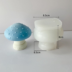 Белый Силиконовые формы для свечей-грибов, для изготовления свечей, белые, 85x80 мм