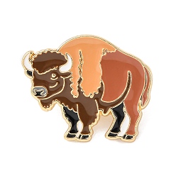 Седло Коричневый Эмалевые булавки из яка, булавки для лацканов из сплава для одежды рюкзака, золотые, седло коричневый, 23x29.5 мм