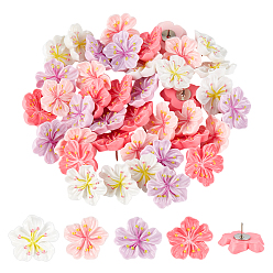 (52) Непрозрачная лаванда 40 шт 4 цвета смоляные цветочные кнопки для рисования, с железными контактами, для фото стены, карты, доска объявлений или пробковые доски, разноцветные, 18 мм, 10 шт / цвет