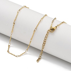 Золотой 304 ожерелья из текстурированной цепочки из нержавеющей стали, золотые, 17.72 дюйм (45 см)