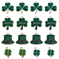 (52) Непрозрачная лаванда 8 подвески из легированной эмали, разнообразные, разноцветные, 18~24x12~22x1.5~3.5 мм, отверстие : 1.6~2 мм, 40 шт / коробка