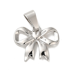 Платина Стойки обшивки латунные подвески, долговечный, без свинца и без кадмия, бантом, платина, 18x22x3.5 мм, отверстие : 9x4 мм