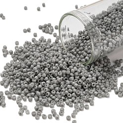 (53) Opaque Gray Тохо 11/0 круглые бусины, японский бисер, (53) непрозрачный серый, 2.2 мм, отверстие : 0.8 мм, Около 50000 шт / фунт