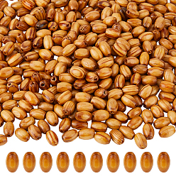 Седло Коричневый 500бусины из натурального дерева шт., окрашенные, овальные, седло коричневый, 8x5.5 мм