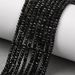 Турмалин Бусы из натурального зеленого турмалина, граненые, рондель, 3x2 мм, отверстие : 0.6 мм, около 184~185 шт / нитка, 14.76~14.96'' (37.5~38 см)