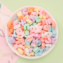 (52) Непрозрачная лаванда Непрозрачные кабошоны из смолы, буквы, разноцветные, 12~14x9~12.5x6~6.5 мм