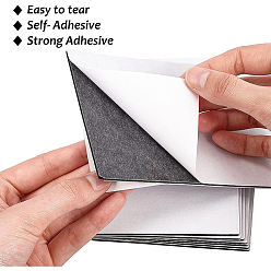 Черный Наборы пены бумаги листа губки eva, с двойной липкой спинкой, анти занос, прямоугольные, чёрные, 15x10x0.2 см
