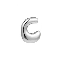 Letter C Латунные подвески, подвески с буквой az~z, буква С, 22x18 мм