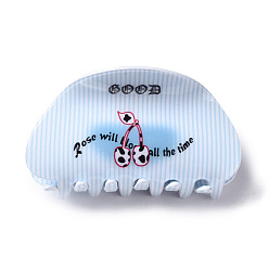 Светло-Голубой Заколки для волос из пвх с вишневым узором, с железной фурнитурой, аксессуары для волос для женщин девушки густые волосы, Небесно-голубой, 47x86x43 мм