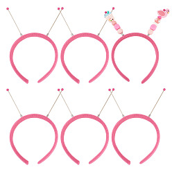 Ярко-Розовый Тканевые и пластиковые резинки для волос, аксессуары для волос для женщин и девочек, ярко-розовый, 210x120x14 мм, внутренний диаметр: 105 мм