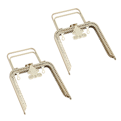 Античная Бронза Железные кошельки, с замками-застежками-поцелуями, для аксессуаров сумки, античная бронза, 13.5x13.6x2.3 см