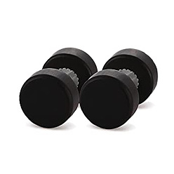 Черный Деревянные ушные туннели, плоско-круглые, чёрные, 8 мм