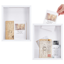 Белый 2шт. прямоугольная копилка из искусственного картона, фоторамка, денежные банки, белые, 21.5x4.5x26.7 см