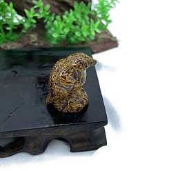 Другие Джасперы Украшения для скульптур из натурального золотого шелка и нефрита, для домашнего офисного стола, орел, 30 мм