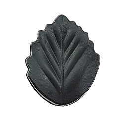 Черный Листовые пищевые экологически чистые силиконовые бусины, чёрные, 25x20x8.5 мм