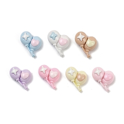  баллон Непрозрачные кабошоны из смолы, случайный цвет,  баллон, 13.5x12x6 мм