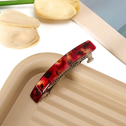 Красный Ацетатные заколки для волос из целлюлозы с пружинным зажимом, аксессуары для волос для женщин и девочек, красные, 10x80 мм