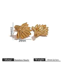 Другие 304 Выводы серьги из нержавеющей стали шпилька, золотые, с петлей, бадминтон, 24x23.6 мм