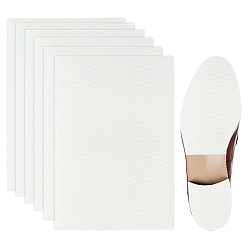 Белый Самоклеящаяся силиконовая накладка на каблук для ремонта обуви, противоскользящие накладки, прямоугольные, белые, 150x100x1.5 мм