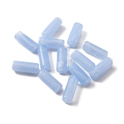 Светло-Голубой Акриловые бусины, трубка, имитация драгоценных камней, колонка, Небесно-голубой, 20x8 мм, отверстие : 2 мм