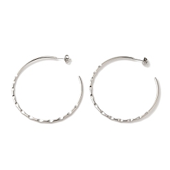 Нержавеющая Сталь Цвет Не тускнеющие 304 серьги-гвоздики из нержавеющей стали для женщин, кольцо, цвет нержавеющей стали, 56x2 мм