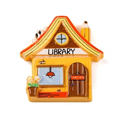 Оранжевый Библиотека непрозрачная смола магазин декоден кабошоны, оранжевые, 29x28x6 мм