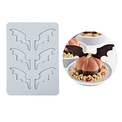 Light Grey Devil Wing DIY Silicone Molds, Fondant Molds, Resin Casting Molds, for Chocolate, Candy, UV Resin & Epoxy Resin Craft Making, Light Grey, 133x95x30mm
