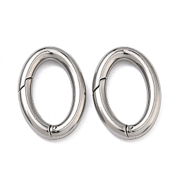 Нержавеющая Сталь Цвет 304 пружинные кольца из нержавеющей стали, овальные, цвет нержавеющей стали, 24x17x4 мм