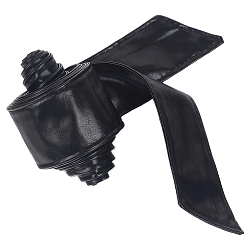 Черный Пояса из искусственной кожи с бантом, нет пряжек на ремнях, для украшения женского платья, чёрные, 2240x103x1 мм