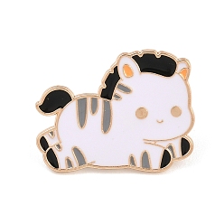 Черный Булавки с конской эмалью, булавки для лацканов из сплава для одежды рюкзака, золотой свет, чёрные, 23x29.5 мм