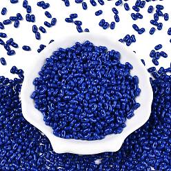 Темно-Синий Непрозрачные акриловые бусины, арахис, темно-синий, 6.5x4x3 мм, отверстие : 1.5 мм, Около 9998 шт / 500 г