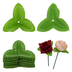 Зеленый лайм Тканевый искусственный лист розы, украшения для дома, зеленый лайм, 65x65x0.1 мм