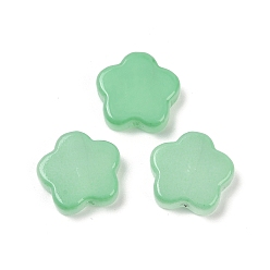 Темный Морско-зеленый Прозрачные стеклянные бусины, звезда, спекающийся лак, темно-зеленый, 14x15x5 мм, отверстие : 1.2 мм