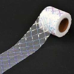 Белый Лента из полиэстера и тюля в рулоне, с блестящей пайеткой, для свадебного декора, вечеринка банкет декор, diy craft, белые, 2-3/8 дюйм (60 мм), 10 ярдов (9.14 м) / рулон