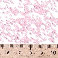 (DB1335) Окрашенный Розовый с Серебряной Подкладкой Бусины miyuki delica, цилиндр, японский бисер, 11/0, (db 1335) окрашенная в серебристый цвет розовая, 1.3x1.6 мм, Отверстие: 0.8 мм, о 2000 шт / бутылка, 10 г / бутылка