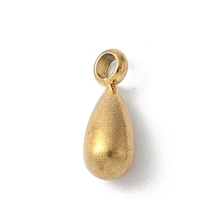 Золотой 304 прелести нержавеющей стали, очарование слезы, золотые, 10.5x4 мм, отверстие : 1.6 мм