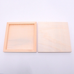 Цвет Древесины Панели холста картины дерева, пустые доски для рисования, для масляной и акриловой живописи, квадратный, деревесиные, 19.8x19.8x2 см
