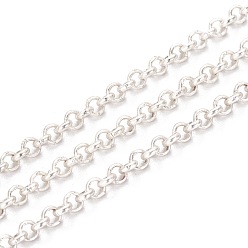 Matte Silver Color Brass Rolo Chains, Belcher Chain, Soldered, with Spool, Matte Silver, 3x0.9mm, about 16.4 Feet(5m)/roll