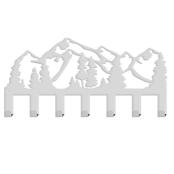 Mountain Pattern Железные настенные крючки вешалки, декоративная стойка-органайзер, для сумки ключ для одежды шарф подвесной держатель, с винтами, горный узор, 300x146 мм
