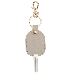 Гейнсборо Брелок из искусственной кожи, с брелоками из сплава и застежками для украшений на сумке, лепесток, светло-серые, 131 мм