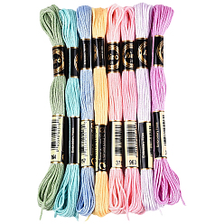 (52) Непрозрачная лаванда 8 мотки 8 цвета полиэстеровые швейные нитки, шнур из полиэстера для изготовления украшений, разноцветные, 0.5 мм, 8м/моток