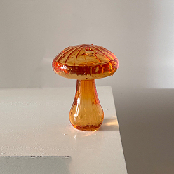 Темно-Оранжевый Вазы лэмпворк, украшения для дома, гриб, темно-оранжевый, 90x120 мм