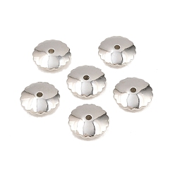 Серебро CCB пластиковые шарики, цветок, серебряные, 14x4.5 мм, отверстие : 2 мм