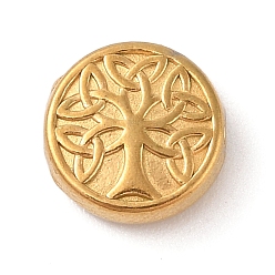 Tree of Life 304 из нержавеющей стали бусы, золотые, древо жизни, 11x4 мм, отверстие : 1.5 мм