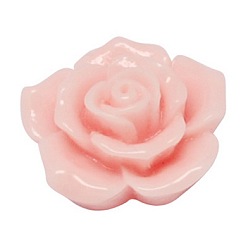 Персиковый Слойка Непрозрачные кабошоны из смолы, цветок, розовые, 16x7 мм