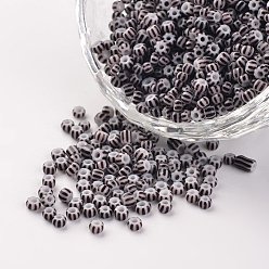 Кокосово-Коричневый 8/0 непрозрачные цвета просачиваться стеклянные бусины, круглые бисер, кокосового коричневый, 2.5~3x2~3 мм, Отверстие : 0.8 мм , около 15000 шт / 450 г