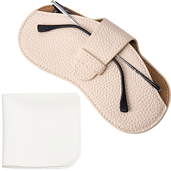 Персиковый Слойка 1чехол для очков из искусственной кожи, для очков, солнцезащитные очки протектор, с тканью для чистки очков из замшевого волокна 1pc, розовые, сгиб: 87x175x8 мм, развернуть: 163x175x8 мм