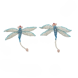 Dragonfly Cabuchones de cristal, libélula, libélula, 76x80x4.5 mm