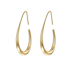 Золотой Серьги-капли из латуни, золотые, 30 мм