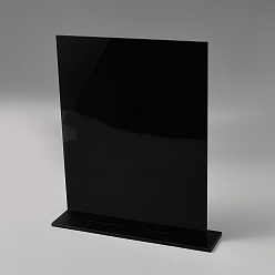 Black 6Pcs Acrylic Blank Board Holder Stands, Rectangle, Black, 22.8x5x25.8cm